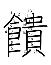 Thứ tự nét chữ 饋