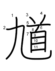 Thứ tự nét chữ 馗