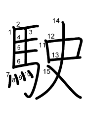 Thứ tự nét chữ 駛