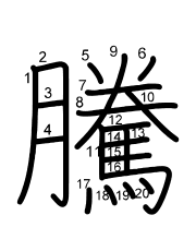 Thứ tự nét chữ 騰