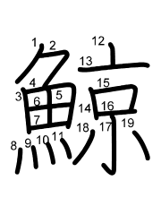 Thứ tự nét chữ 鯨