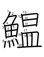 Thứ tự nét chữ 鰛