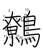 Thứ tự nét chữ 鷯