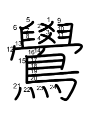 Thứ tự nét chữ 鷽
