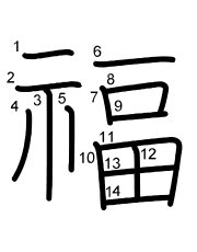 Thứ tự nét chữ 福