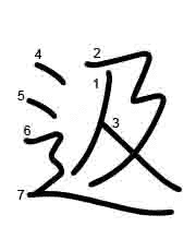 Thứ tự nét chữ 﨤