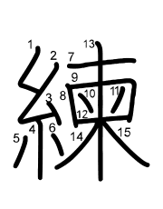 Thứ tự nét chữ 練