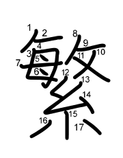 Thứ tự nét chữ 繁
