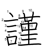 Thứ tự nét chữ 謹